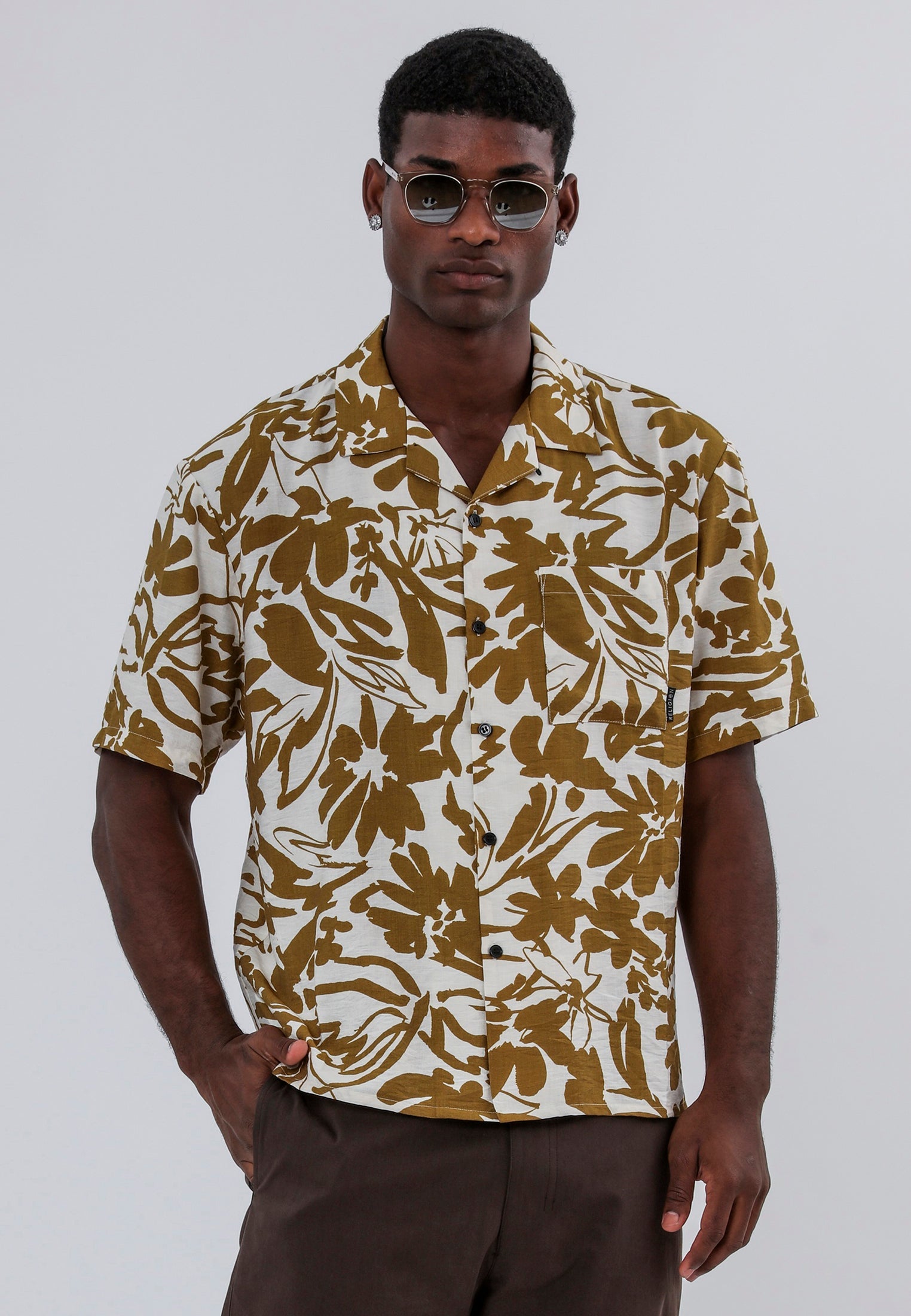 ART SHIRT RUST & WHITE