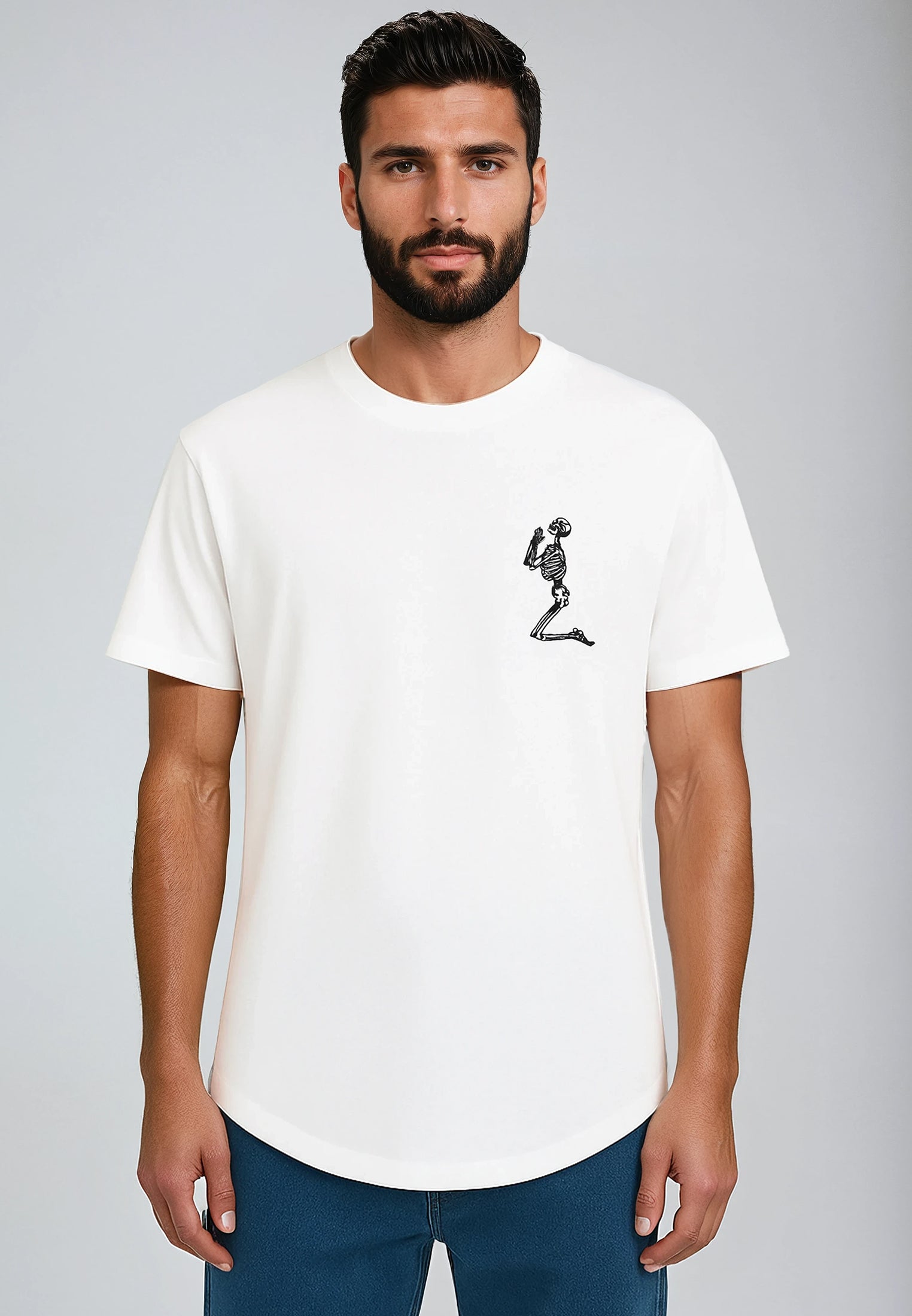 ESSENTIAL BIG SKELETON WHITE T-SHIRT