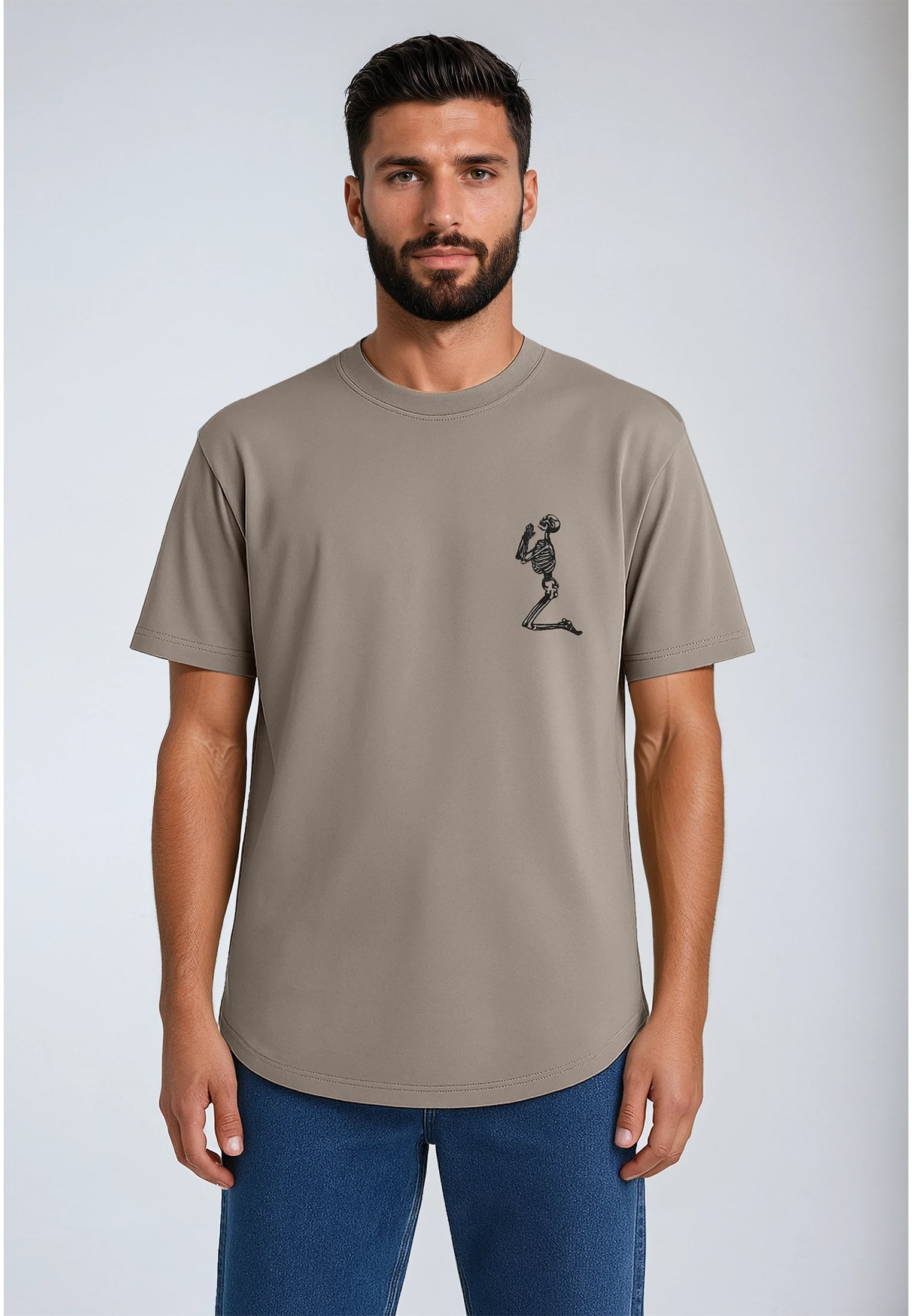 ESSENTIAL BIG SKELETON DESERT TAUPE T-SHIRT