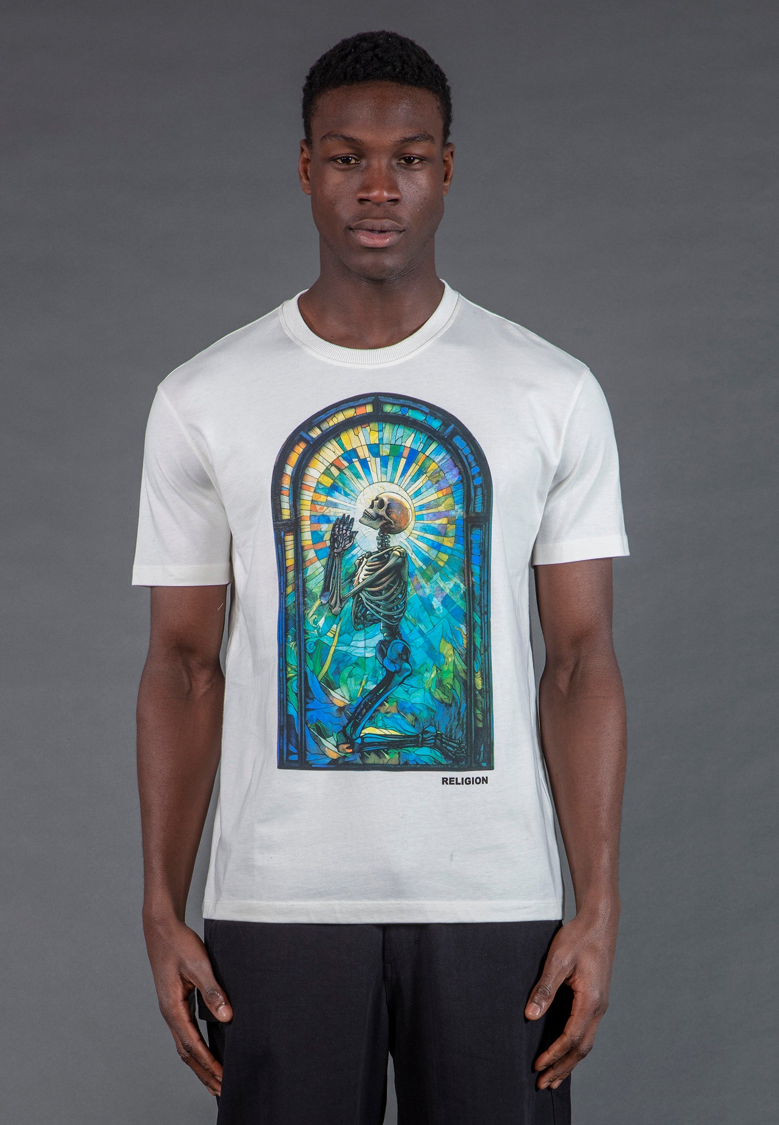 PRAYING PSYCHEDELIC T-SHIRT WHITE
