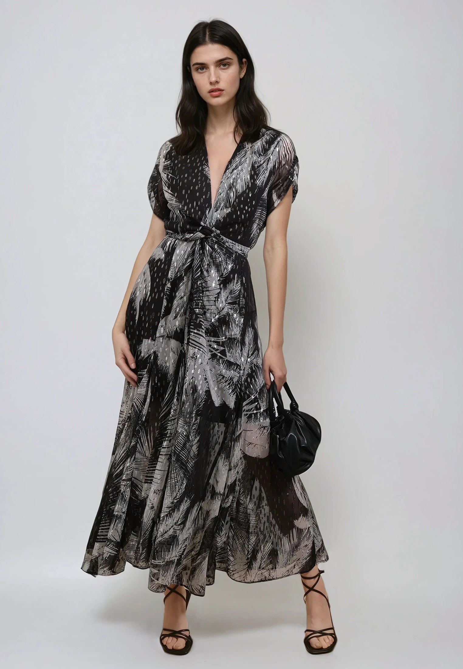 PALM MAXI DRESS BLACK