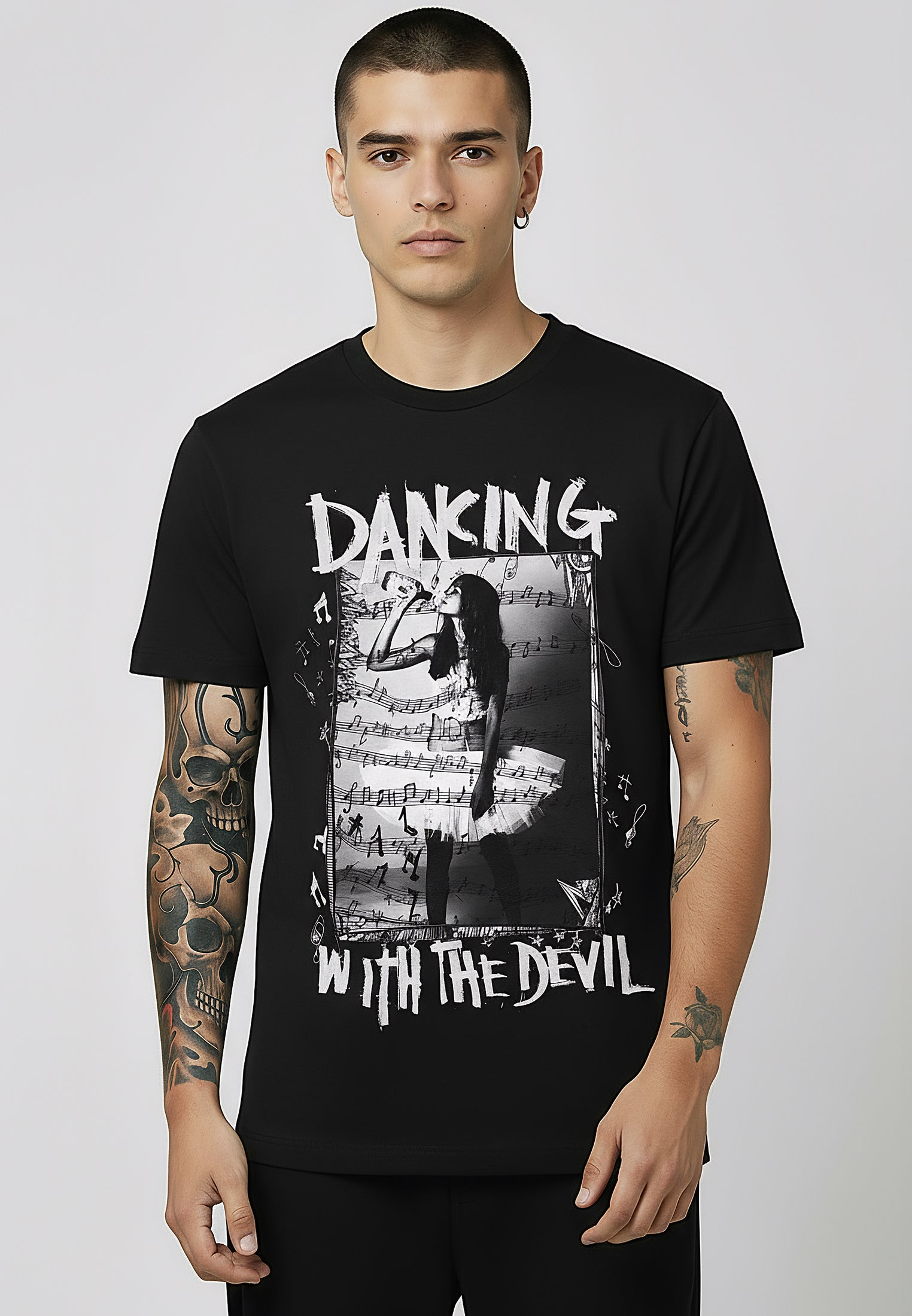DANCING WITH THE DEVIL T-SHIRT JET BLACK