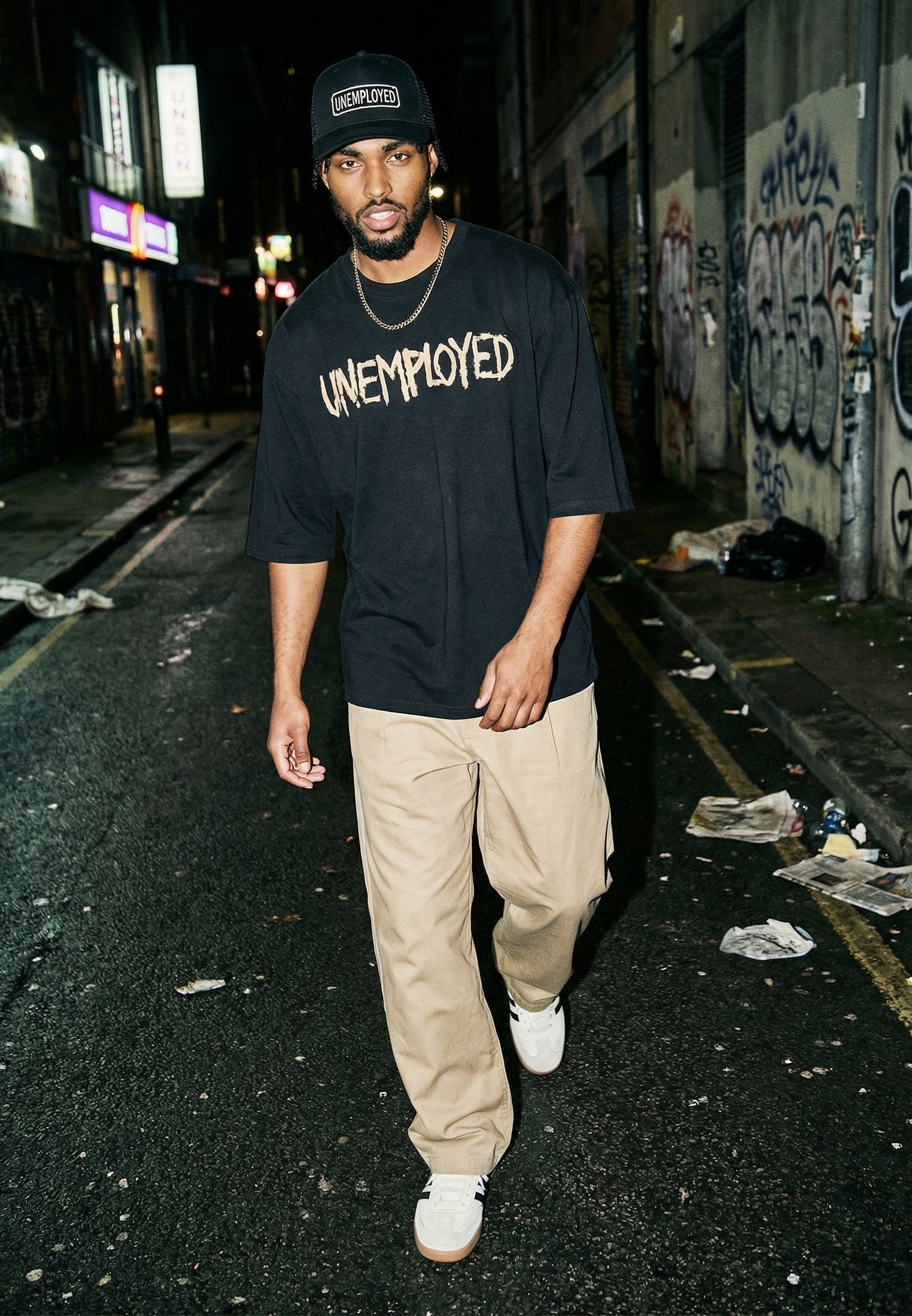 UNEMPLOYED OVERSIZED T-SHIRT BLACK