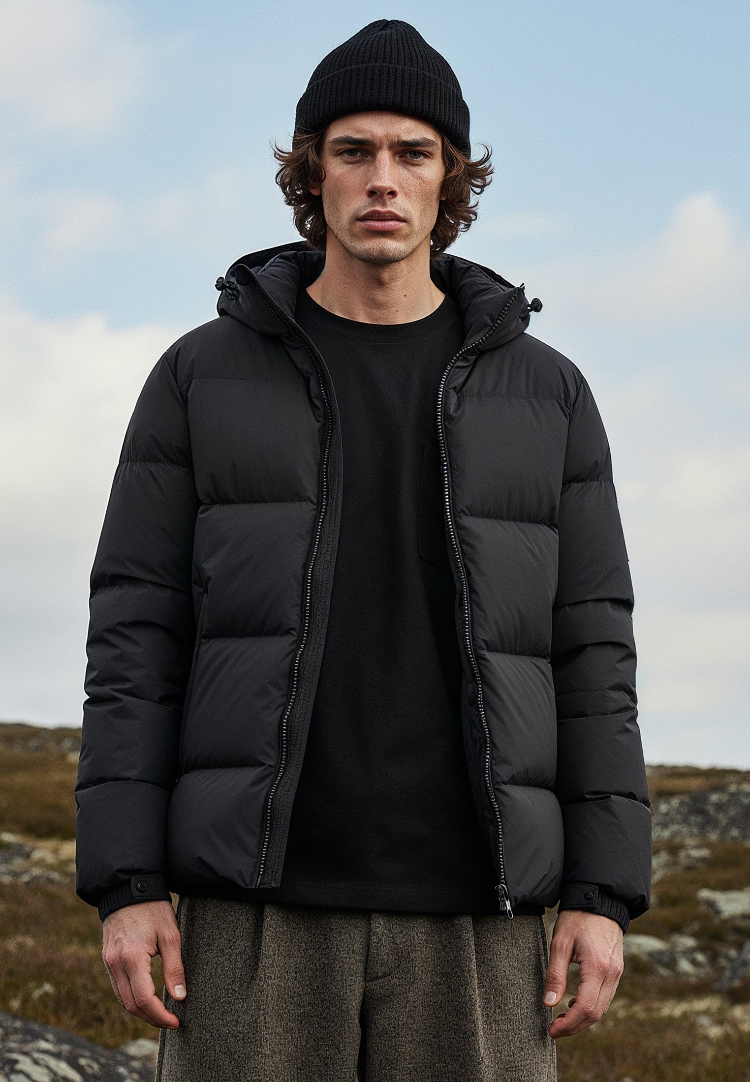 PERFORMANCE PUFFER JACKET WASHED BLACK