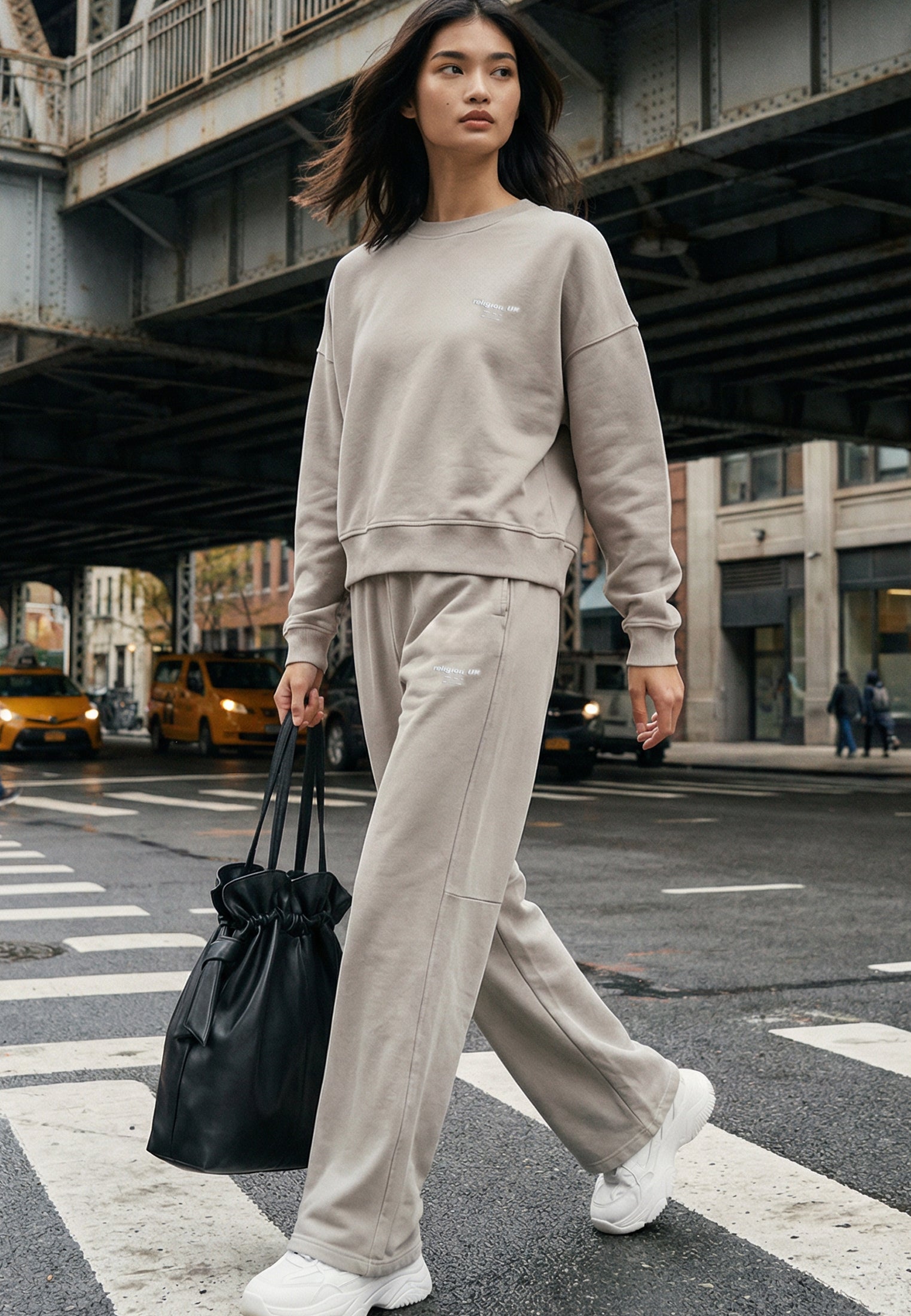 RELIGION UK BATWING SWEAT STONE