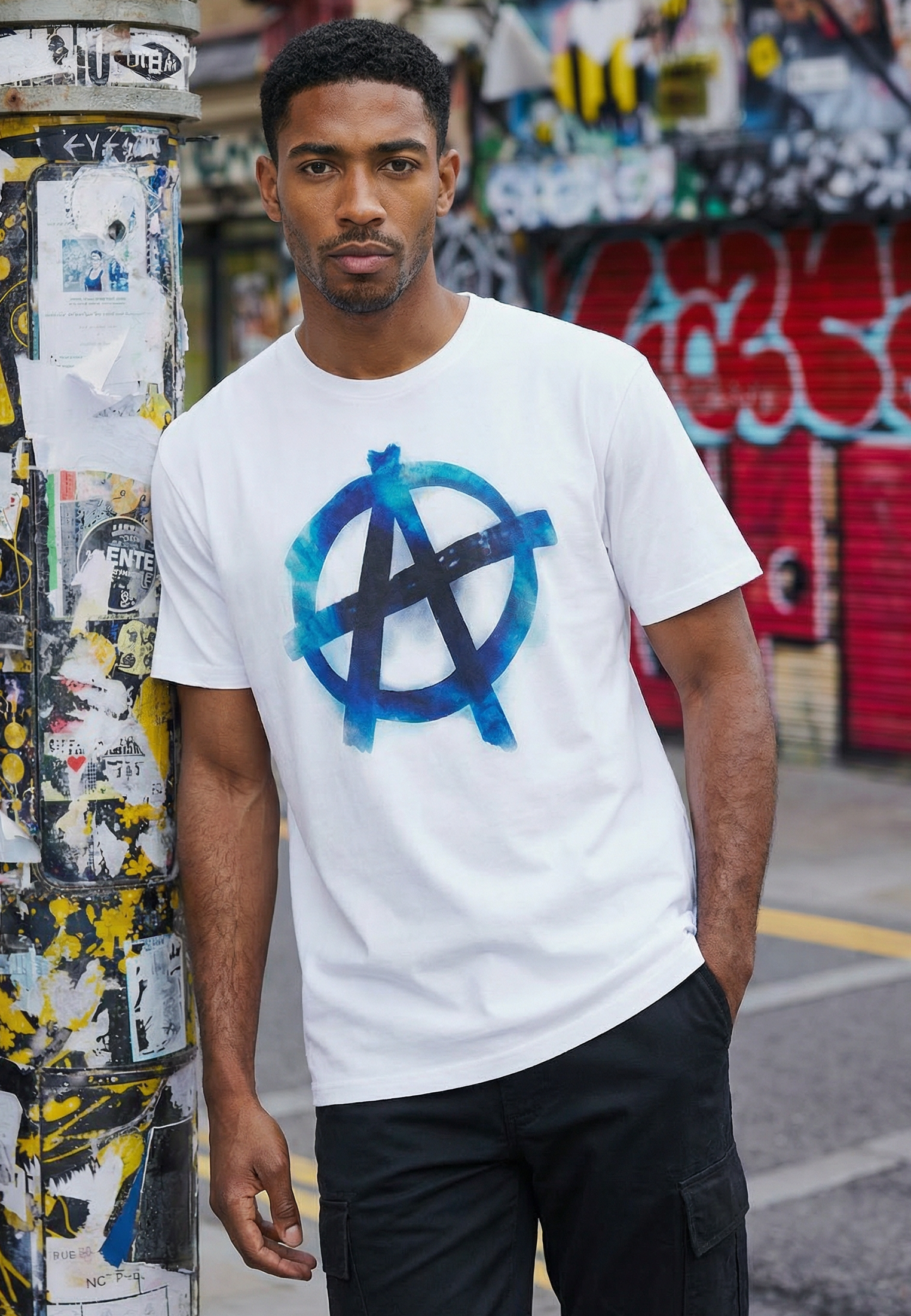 BLURRED ANARCHY T-SHIRT WHITE