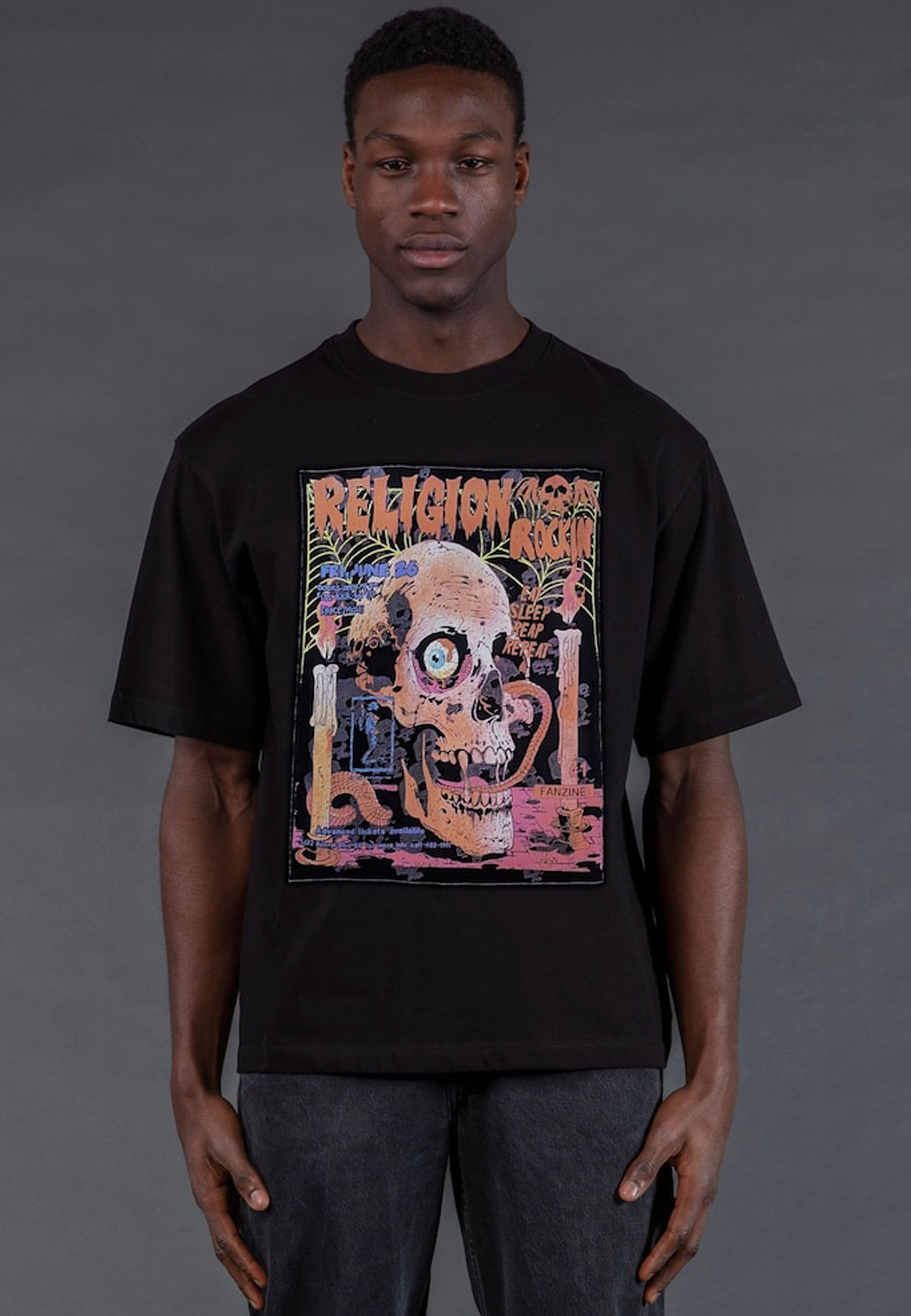 RELIGION ROCKING T-SHIRT BLACK
