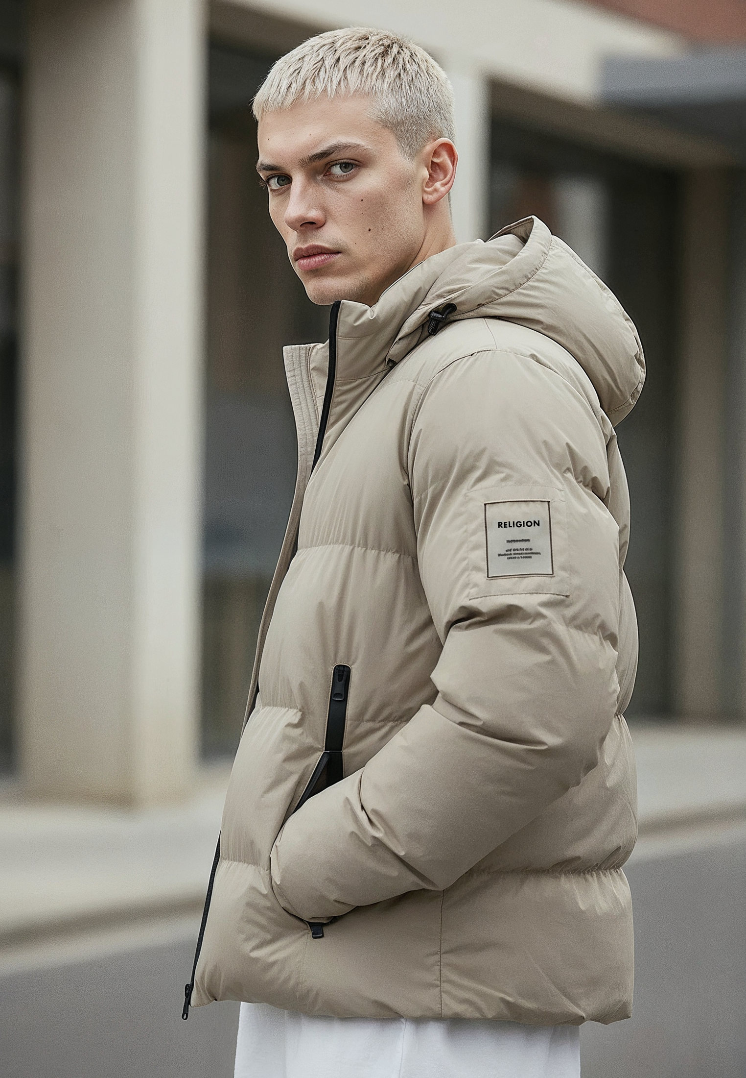 PERFORMANCE PUFFER JACKET STONE